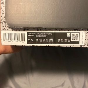 11.5 Retro 6 black and electric green brand new
